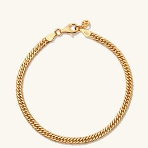 Mejuri 18 k double chain bracelet